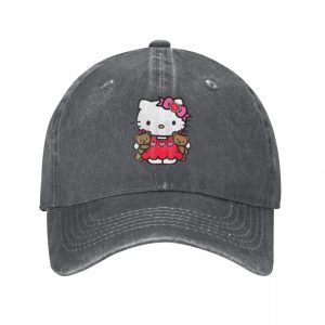 Casquette Gris Foncé Vintage Hello Kitty