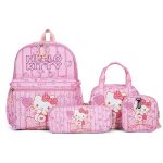 Sac à dos Scolaire Hello Kitty Rose 4 Pièces