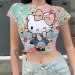 T-shirt Mini Ventre Hello Kitty Clin d'oeil