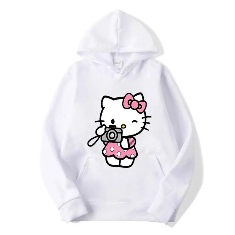 capuche Blanc Hello Kitty Tenir la caméra