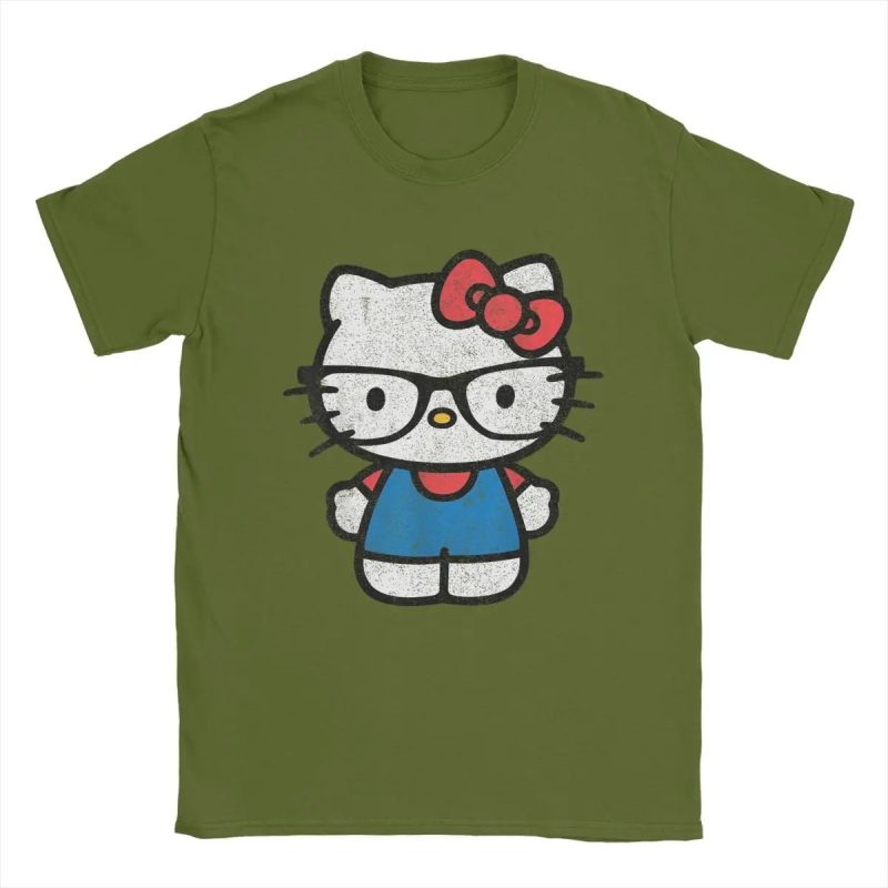 T-shirt Vert Hello Kitty Avec des lunette