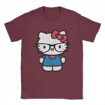 T-shirt Grona Hello Kitty Avec des lunette