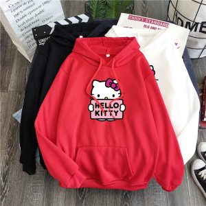 capuche Hello Kitty mignon Rouge