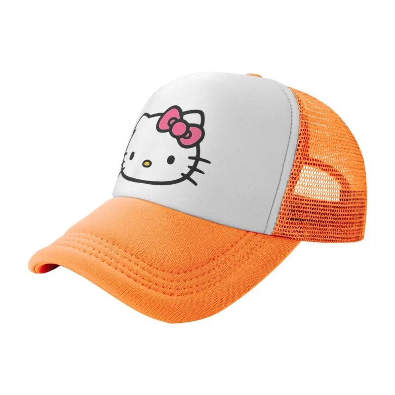 Casquette Orange de camionneur Hello Kitty