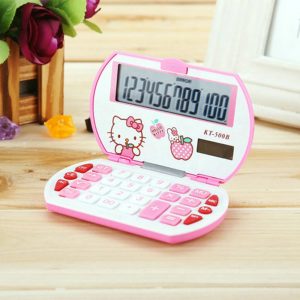 Calculatrice Portable Pliable de Hello Kitty Blanche