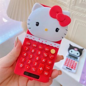 Calculatrice Rouge de Hello Kitty pour la Rentrée Scolaire