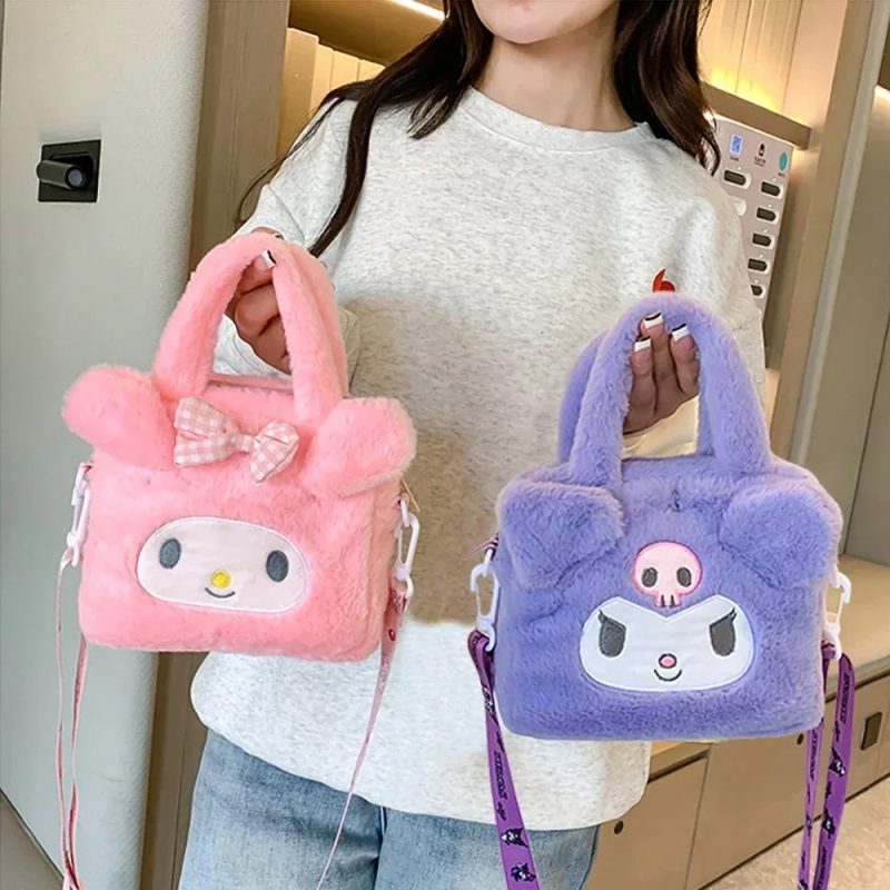 Sac à main Kawaii Sac en peluche Kuromi