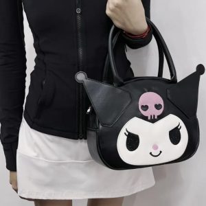 Sac à main en cuir PU pour femmes Kuromi