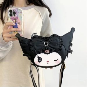 Sac à main en cuir PU Kuromi pour femme