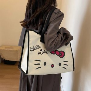 Sac à main en toile Hello Kitty Sac de rangement portable