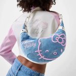 Sac de Hello Kitty Demi Lune en Denim pour Femme