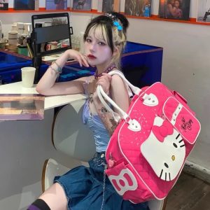 Sac à Main Hello Kitty de Grande Capacité pour Femme