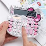 Calculatrice Blanche de Hello Kitty Style Kawaii en Crystal