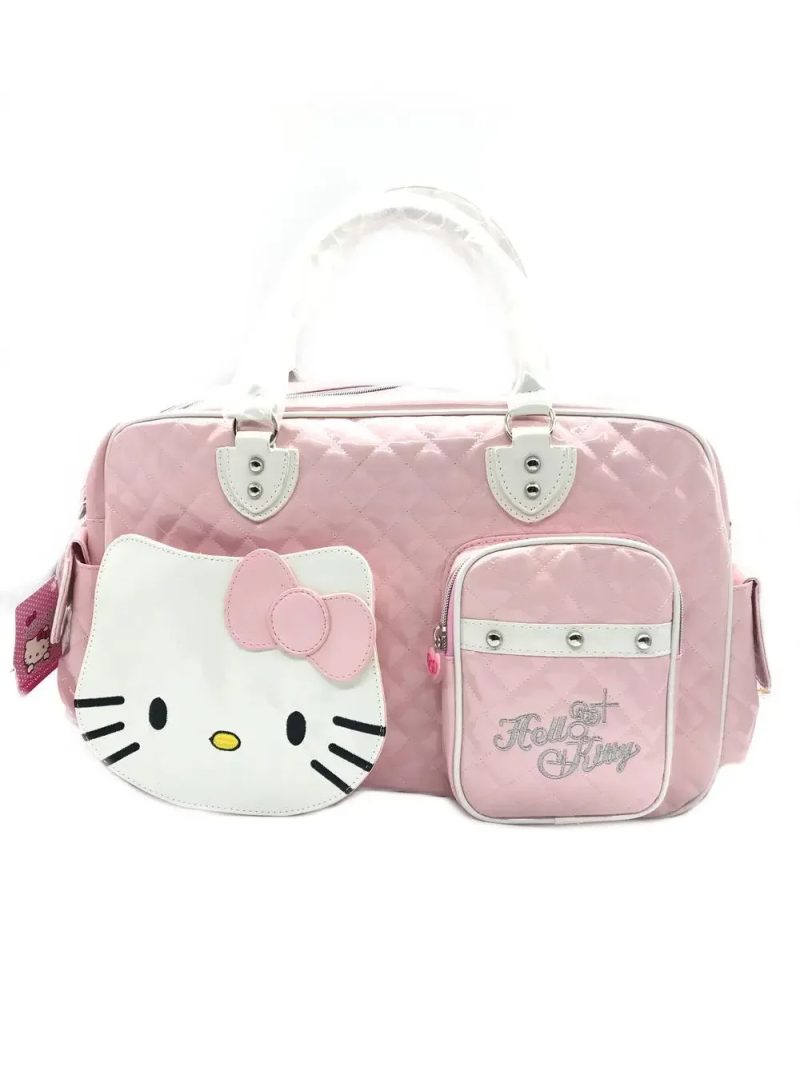 Sac à Main Hello Kitty Rose de Grande Capacité pour Femme