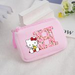 Porte-monnaie Carré en Peluche Hello Kitty pour filles lettre H