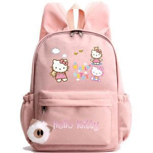 Cartable Rose avec Oreilles de Lapin Hello Kitty Mignon et pratique pour l'école