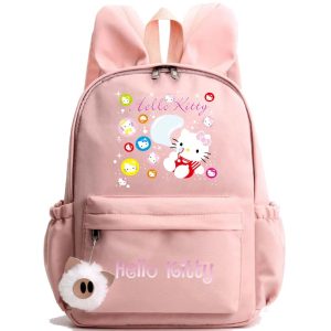 Cartable scolaire Rose avec Oreilles de Lapin Hello Kitty Le bonheur à chaque rentrée