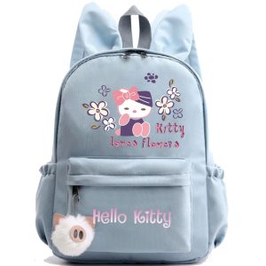 Cartable Blue avec Oreilles de Lapin Hello Kitty Love