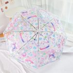 Parapluie Transparent de My Melody et Kuromi en Style Kawaii