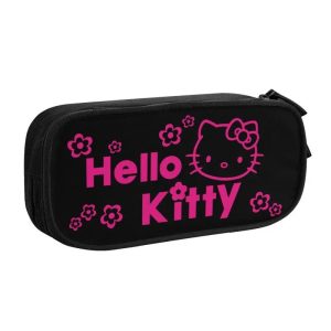 Trousse à crayons Noir Hello Kitty