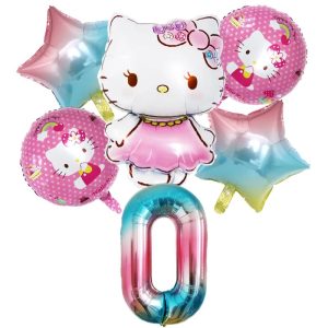 Ballons d'anniversaire Hello Kitty Papillon 0 Multicolore