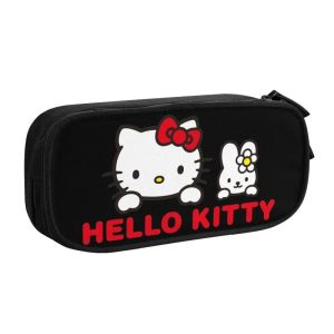 Trousse à crayons Noir Hello Kitty super kawaii