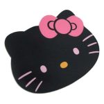 Sanurgente-Tapis de souris Hello Kitty Noir pour filles