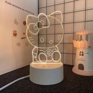 Sanurgente-Lampe LED Hello Kitty en acrylique 3D