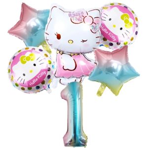 Ballons d'anniversaire Hello Kitty 1 Multicolore