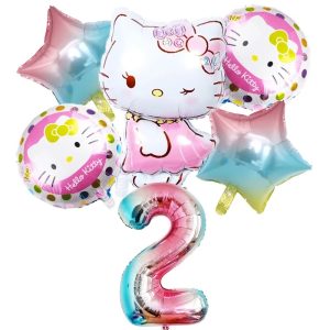 Ballons d'anniversaire Hello Kitty 2 Multicolore