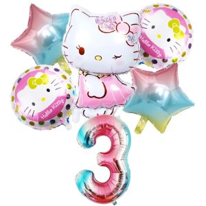 Ballons d'anniversaire Hello Kitty 3 Multicolore