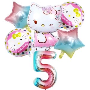 Ballons d'anniversaire Hello Kitty 5 Multicolore