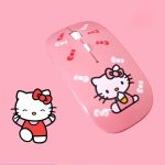 Souris D'ordinateur Sans fil Hello Kitty Rose Kawii