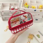 Trousse à crayons Double Couche Transparente Hello Kitty