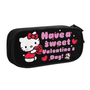 Trousse à crayons Noir Hello Kitty pour un look kawaii assuré