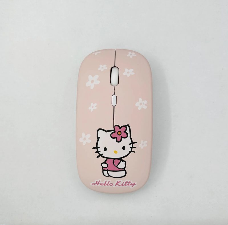 Souris D'ordinateur Sans fil Hello Kitty Rose Clair Kawii