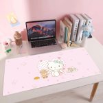 Tapis de souris de bureau grande taille Hello Kitty Kawii