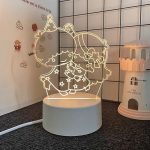 Sanurgente-Lampe LED Kiki et Lala en acrylique 3D