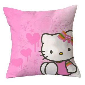 Taie D'oreiller Velours Hello Kitty