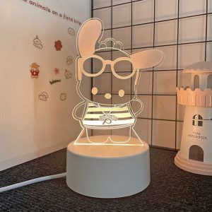 Sanurgente-Lampe LED Pochacco en acrylique 3D