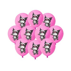 Ballons d'anniversaire Kuromi Rose 10pc