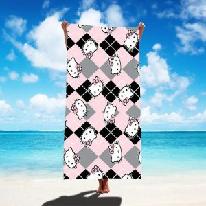 serviette de plage officielle Hello Kitty