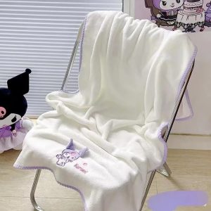 Serviette de bain en peluche Blanc Pour Enfants de Kuroumi