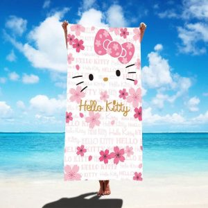 Serviette de plage douce Hello Kitty