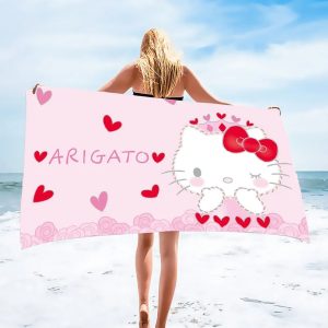 Serviette de plage Hello Kitty Arigato