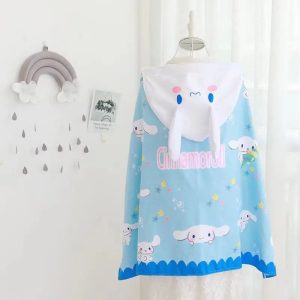 Peignoir Serviette de bain à capuche Cinnamoroll pour enfants