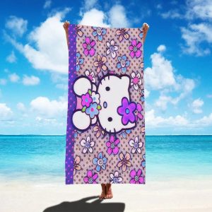 Serviette de plage de bain Hello Kitty